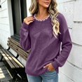 thumbnail image 6 of Stamzod Fall 2026 Womens Fashion Knit Top Crewneck Scalloped Long Sleeve Blouses Dressy Casual Ribbed Tunic Tops, 6 of 8