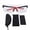 Black Red, variant on Cycling Glasses Color Changing Photochromic Windproof UV Proof Adaptable Frame Sports Sunglasses for Men Women Running Hiking Water Sports Black (7.87 inches / 20 cm)