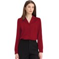 thumbnail image 1 of Top de manlarcon cuello camisero y botones pamujer Rojo M, 1 of 6