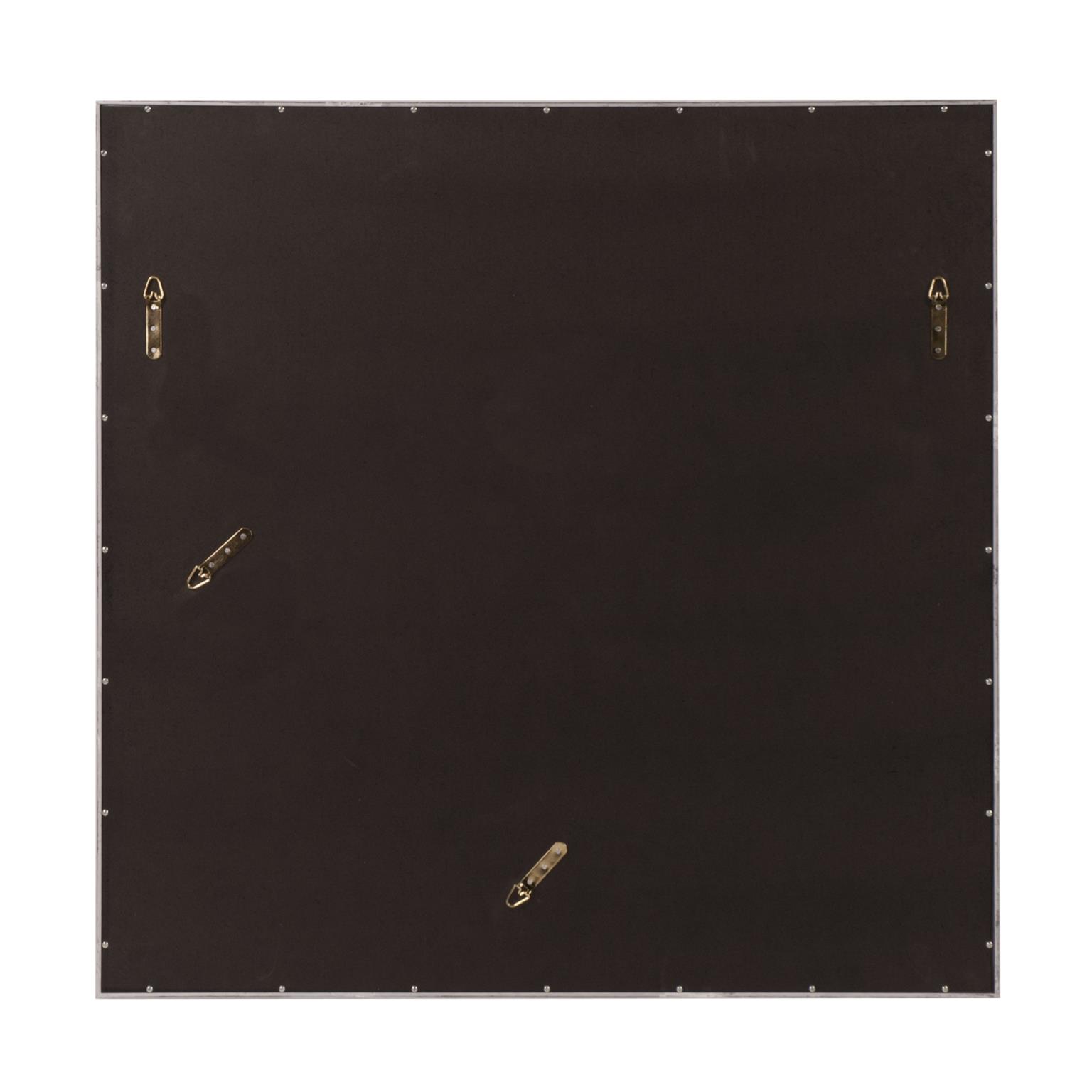 Tyler Dillon Neesa Nickel Wood Framed Wall Mirror - 40" H x 40" W