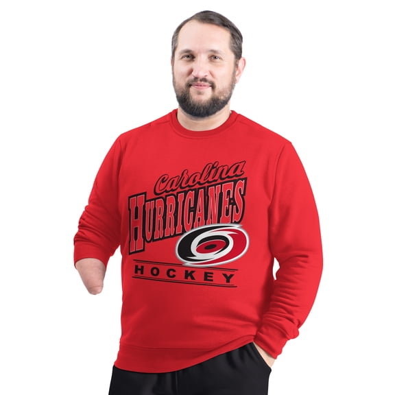 Men's G-III Sports by Carl Banks Red Carolina Hurricanes Adaptive Headliner Fleece Sweatshirt