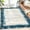 Blue green, variant on Modern Bordered Area Rug, Machine Washable, Non-Slip, Non-Shedding Soft Velvet Foldable Accent Carpet for Living Room, Bedroom, and Dining Room