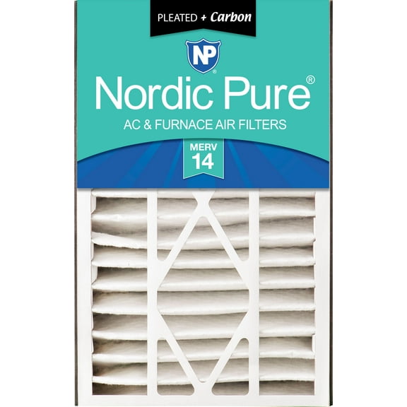Air Bear 16x25x5 (4 7/8) AC Filter Replacement MERV 14 Plus Carbon 1 Pack