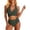 Green, variant on Womens Tummy Control Bathing Suits Modest Bikini Sets Twist Front Two Piece High Waisted Halter Bikini Sets (Black XL)