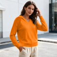 thumbnail image 6 of Szhihuiw Women's Lightweight Sweaters Fall Fashion Solid Color Long Sleeve Knit Hooded Sweater Business Casual Tops for Women, 6 of 9