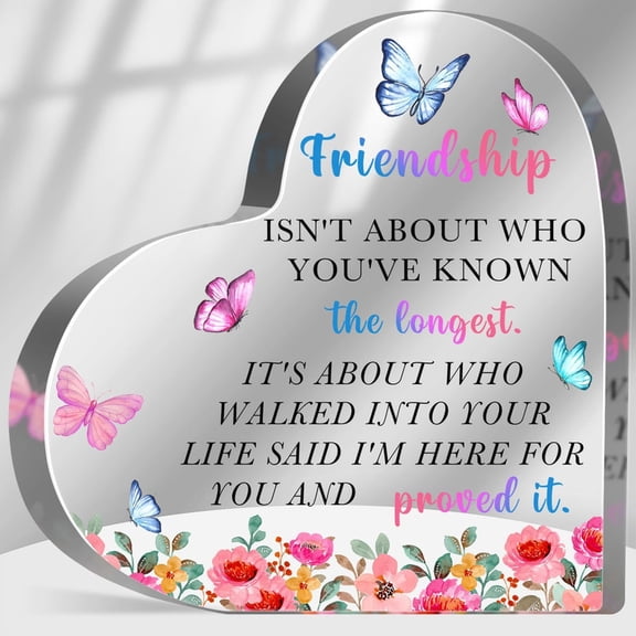 Best Friend Ever Gift For Women Men Friendship Gift For Friends Female Sister Besties Bff Christmas Birthday Gifts Ideas Friendship Keepsake Acrylic Desk Home Decor Sign Plaque 4X4 In