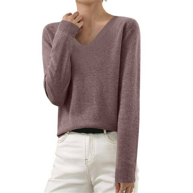 ZVAVZ Mon Récent Chandail pour Femmes 2025 Automne Chandail Tricoté Col Rond Manches Longues Sans Couture Léger Ajusté Cardigan pour Femmes Léger