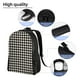 thumbnail image 5 of Disketp Black and white houndstooth Mochila Unisex de Apertura Lateral Completa, Mochila para Laptop para Escuela, Trabajo y Viajes, 5 of 8