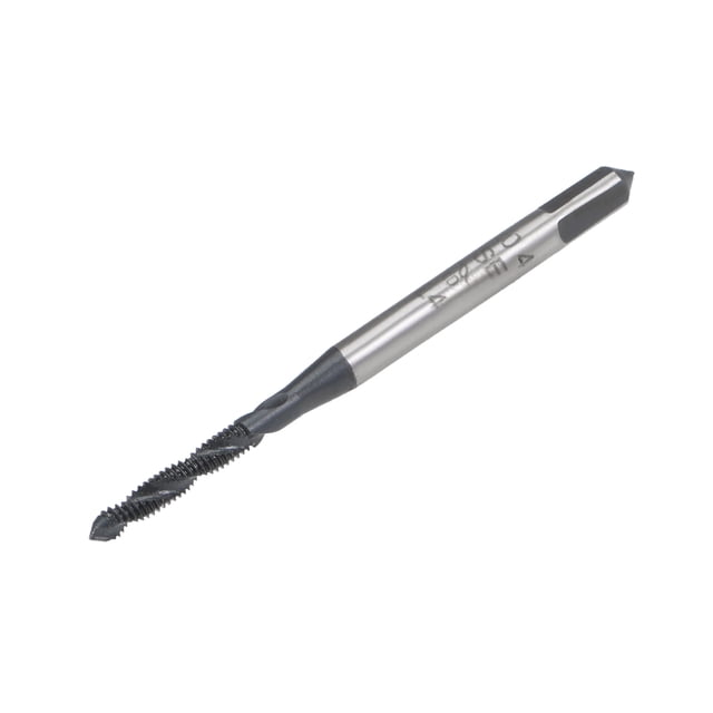 Unique Bargains M2 x 0.4 Spiral Flute Thread Tap, Metric Machine Threading Tap HSS Nitriding Coated, Round Shank with Square End