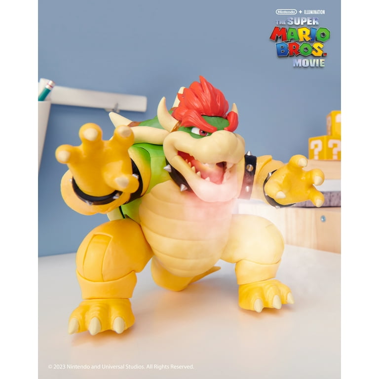 The Super Mario Bros. Movie 7 inch Feature Bowser Action Figure with Fire  Breathing Effects