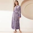 thumbnail image 5 of TIWEKE New Winter Flannel Pajamas Bathrobes Men's Large Size Bathrobe Long Winter Thickened Spa Gifts for Women (,M), 5 of 5