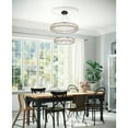 thumbnail image 4 of Monroe 28 inch LED double ring chandelier in black, 4 of 9