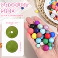 thumbnail image 2 of Uxcell 60 Pcs Cuentas de Silicona, Cuentas Redondas Focales de 15mm Color Caramelo a Granel para Llaveros Pulseras Collares Bolígrafos Suministros de Manualidades DIY, Verde Profundo, 2 of 7