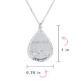 thumbnail image 4 of Bling Jewelry Womens Mother Bear & Cub Dangling Diamond-Cut Teardrop Pendant Necklace Sterling Silver, 4 of 5