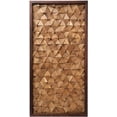 thumbnail image 4 of CONSDAN Wood Wall Decor | USA Grown Hardwood, Rustic Wooden Wall Art, Home Decorations for Living Room and Bedroom Aesthetic, Framed and Ready to Hang, Triangle, 36" x 18", 4 of 5