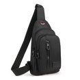 thumbnail image 1 of Mochila bandolera compacta y bolso de día Sling negro, 1 of 5