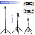 thumbnail image 5 of IAJXWI Tablet Tripod, Portable 21.6" to 57" Height Adjustable Tripod Mount, 360 Degree Rotating Tablet Floor Stand, 5-12.9 inch Devices, 5 of 10