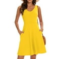 thumbnail image 2 of Eashery Women Dresses for Summer A Line Loose Womens Dresses Short Yellow L, 2 of 4