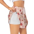thumbnail image 3 of Lsque Strawberries Printed Women's Running Shorts with Liner Pockets,Elastic Quick Dry Workout Athletic Gym Yoga Shorts,Womens High Waist Shorts-Large, 3 of 9