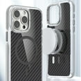 thumbnail image 2 of Magnetic Phone Case for iPhone 16 Pro Max Case,Carbon Fibre Textured Back Fingerprint-Resistant Anti-Scratch Anti-fall Shockproof Protective Phone Case Compatible with MagSafe,Gray, 2 of 11