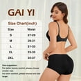 thumbnail image 4 of GAI YI Women's Butt Lifter Shapewear Panties - Tummy Control Body Shaper Underwear with Removable Pads, High Waist Booty Enhancer Panties 2 Pack Black+Black S, 4 of 7