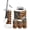 Color 3, variant on Rustic Bathroom Accessory Set 6 Piece Bear Wooden Board Farmhouse Wild Animal Forest Trash can, Toothbrush Holder, Toothbrush Cup, Soap Dispenser, Soap Dish, Toilet Brush Holder