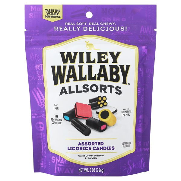 Kennys Candy Wiley Wallaby  Liquorice, 8 oz