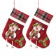 thumbnail image 5 of Set de Dos Artículos para Decoración Navideña: Calcetines Medianos con Diseño de Papá Noel, Muñeco de Nieve y Ciervo; Colgante para Árbol de Navidad y Bolsa de Dulces., 5 of 6