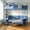 Navy Blue, variant on Harper & Bright Designs Full Size Loft Bed with Extendable Desk and Lights, Wood Loft Bed Frame with Storage Shelves & Padded Foldable Sofa, Space-Saving Loft Bed for Dorm Apartment, Navy Blue