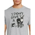 thumbnail image 4 of I Don't Give a Rat's Funny Men's Graphic Tee with Short Sleeves, Sizes S-3XL, 4 of 5