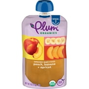 Plum Organics Stage 2 Organic Baby Food, Peach, Banana, and Apricot, 4 oz Pouch