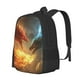 thumbnail image 1 of Easygdp Red And Blue Fire Dragon B Mochila de Gran Capacidad Minimalista Ideal para Escuela, Viajes y Uso Diario, 1 of 6