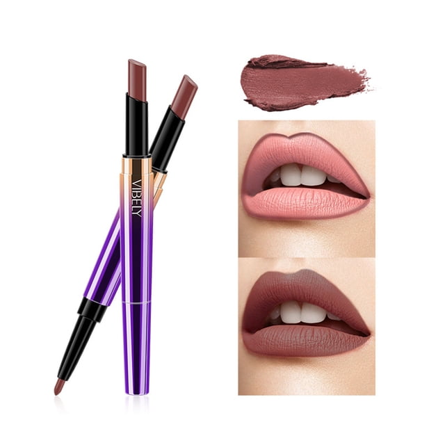 Double Head Lipstick With Lip Liner 2 In 1 Long Lasting Disposable Pens Individually Wrapped Bulk Mini Ballpoint Pens Retractable Toot Pens Crush Metric Pen Window Puncher Pen