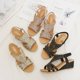 thumbnail image 3 of Zapatos de talla grande para mujer, zapatos de verano con diamantes de imitación, ligeros y sencillos, sandalias de cuña para mujer, 3 of 4
