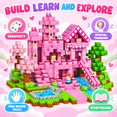 thumbnail image 6 of HXFOU 150PCS Pink Castle Magnetic Building Blocks for Kids, STEM Magnetic Cubes Blocks Toyfor Kids Ages 3+, 6 of 9