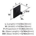 thumbnail image 3 of Amerock Extensity 1-1/2 inch (38mm) Length Oil-Rubbed Bronze Cabinet Knob, 10 Pack, 3 of 3