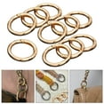 thumbnail image 4 of 10 Pcs Crochets à Ressort Ronds Mousqueton Cercle pour Porte-Clés Anneaux Chaînes Clé Doré 33mm, 4 of 8