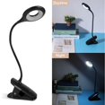 thumbnail image 4 of Lámpara de lectura con abrazadera para cama, lámpara con abrazadera de 36 LED, lámpara de libro recargable por USB con 5 temperaturas de color, 4 of 5
