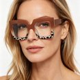thumbnail image 4 of Oversized Thick Eyeglasses Blue Light Blocking Glasses with Fashion Frame Anti Eye Strain Reading Eyewear for Women Daily Office Casual Wear, 4 of 4