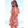 thumbnail image 3 of LASCANA Women's Patterned Flutter Sleeve Dress Ruffle Trim, 3 of 5