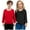 Red b, variant on Spazoro Toddler Girls Boys T-Shirts, Solid Color Long Sleeve Round Neck 2 PC Casual Shirts Tee for Girl Black Size 4 T