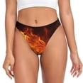 thumbnail image 1 of Fotbe Fiery Orange Flames Energy Tanga Sin Costuras para Mujer con Estampado – Panties Invisibles, Transpirables y Cómodos para Uso Diario-4X-Large, 1 of 6