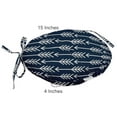 thumbnail image 4 of Vargottam Indoor/Outdoor Round Bistro Chair Cushions Block Print 15-Inch Bistro Chair Pads Waterproof Seat Chair Cushion For Home/Office- Set Of 2 (Navy Blue), 4 of 7