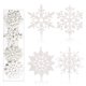 thumbnail image 3 of Navidad Copos de nieve Árbol de Navidad Colgando Inicio Inicio Glitter Artesanías Colgantes Decoración Regalo de vacaciones Niños Niños Blanco 40 Piezas Inevent HA009993-01B, 3 of 6