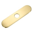 thumbnail image 1 of Cubiertas de agujero de escutcheon de 10 pulgadas, placa de cubierta de acero inoxidable en forma de pista, oro cepillado, 1 of 5
