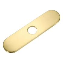 10 Inch Escutcheon Hole Covers Stainless Steel Runway Shape Deck Plate, Brushed Gold