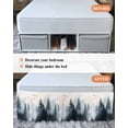 thumbnail image 6 of Green Mountain Bed Skirt Queen Size 16" Drop Retro Forest Nature Tree Sky Sun Birds Ruffled Wrap Around Bed Skirts Adjustable Elastic Bedskirt Dust Ruffle for Queen Size Bed, 6 of 7