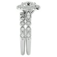 thumbnail image 4 of SuperJeweler 2 1/2 Carat Halo Diamond Bridal Set In 14 Karat White Gold For Women, 4 of 6