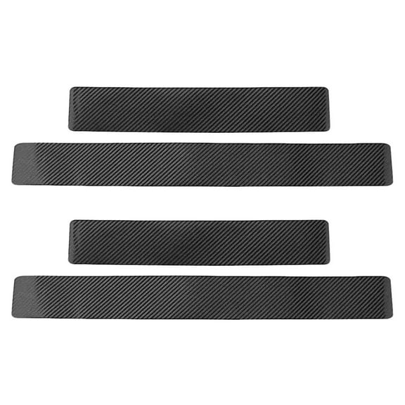 Car Threshold Sticker Protector Cars Carbon Fiber Door Sill Plate Guard Edges 4 Sheets