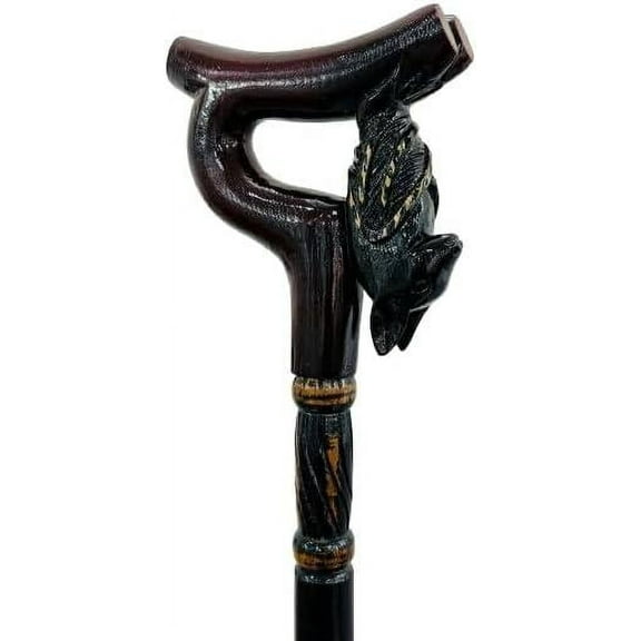 Handmade Walking Cane for Men and Women Vampire Bats Head Fashionable Head Cane - Stylish Wood Walking Stick